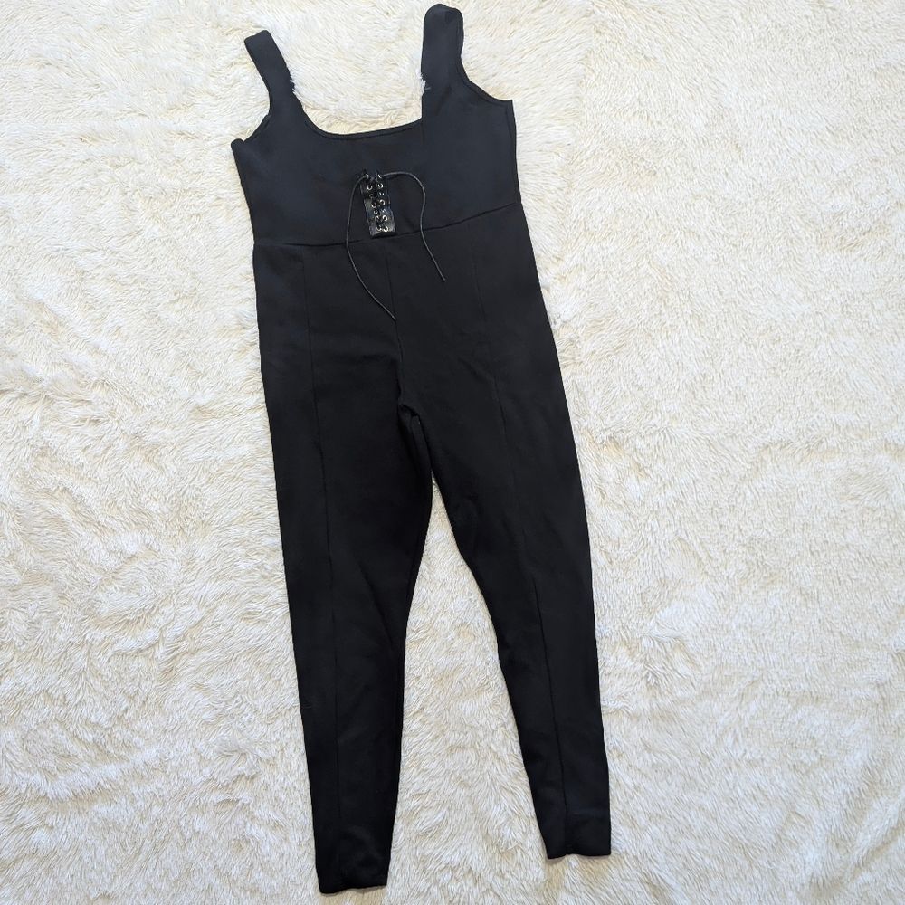 🔴LOWEST! Blackmilk Lace Up Push It Underbust Corset Layering Goth Jumpsuit XL - Picture 5 of 15